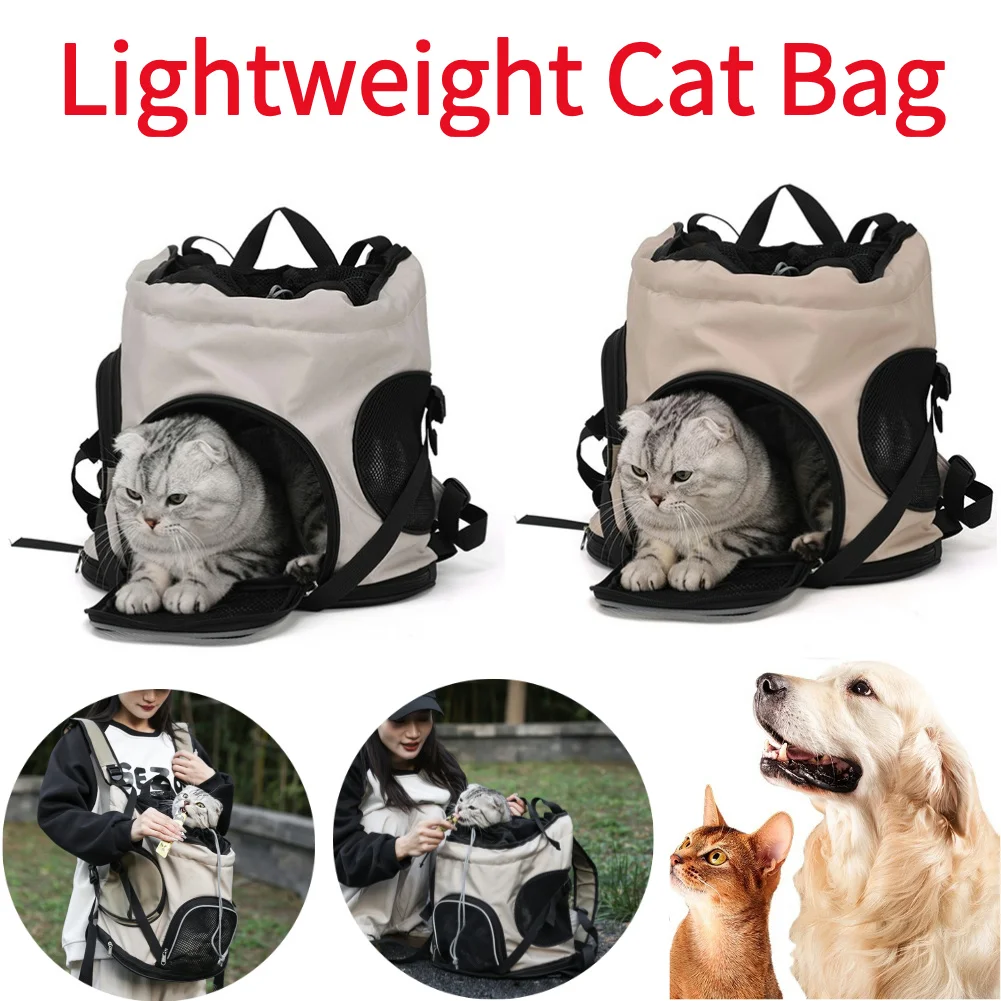 

Lightweight Pet Bag Go Out Portable Cat Dog Bag Large Capacity Pet Backpack Breathable Out Puppy Backpack Adjustable Strap