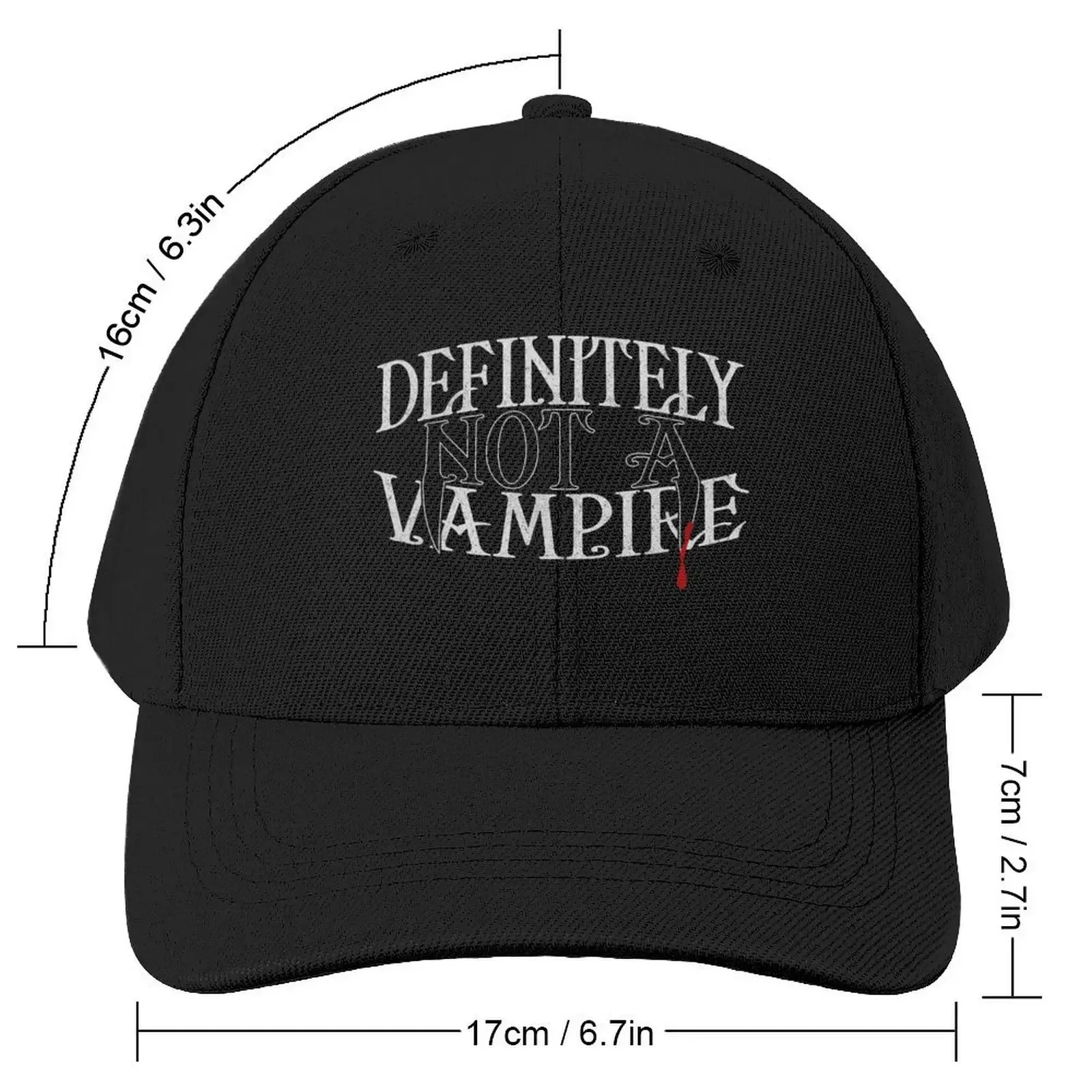 DEFINITELY NOT A VAMPIRE Baseball Cap dad hat Mountaineering Hats For Women Men's