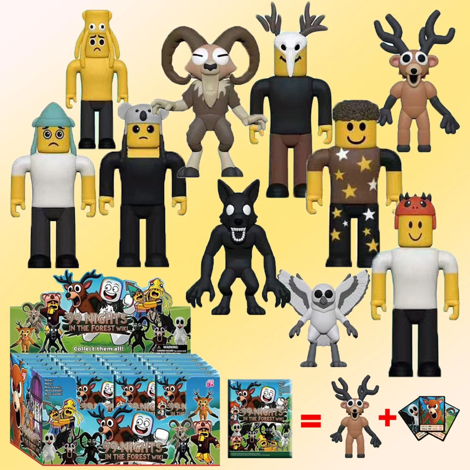 99 Nachten in het bos Figuren Beeldje Uil Geit Wolf Herten Plastic Speelgoed Cadeau Anime Blind Box Action Model Pop Mystery Decor