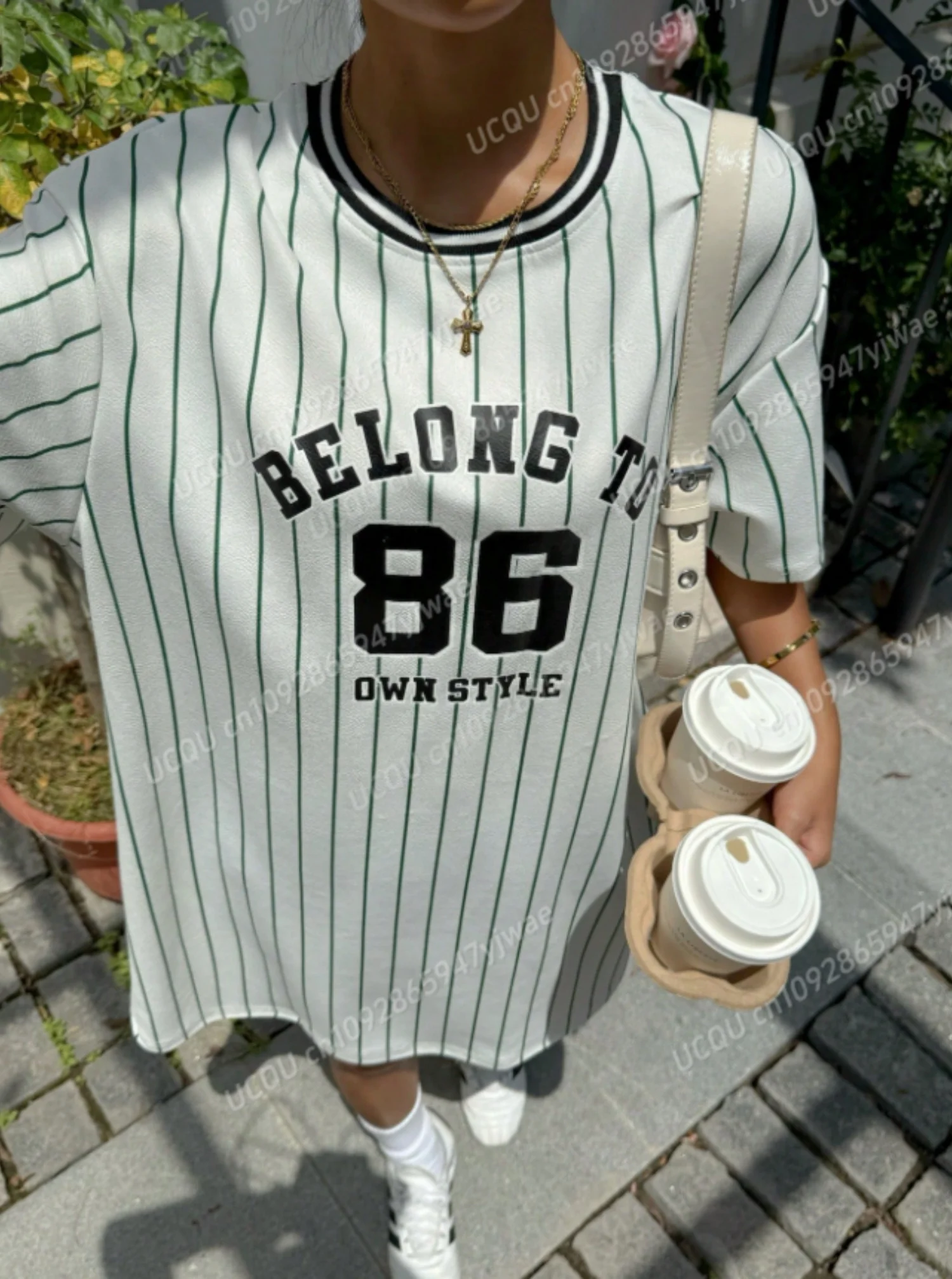 2025 été nouvelles femmes T-Shirt robe ample décontracté numéro 86 imprimé col rond dame à manches courtes pull robes femmes vêtements