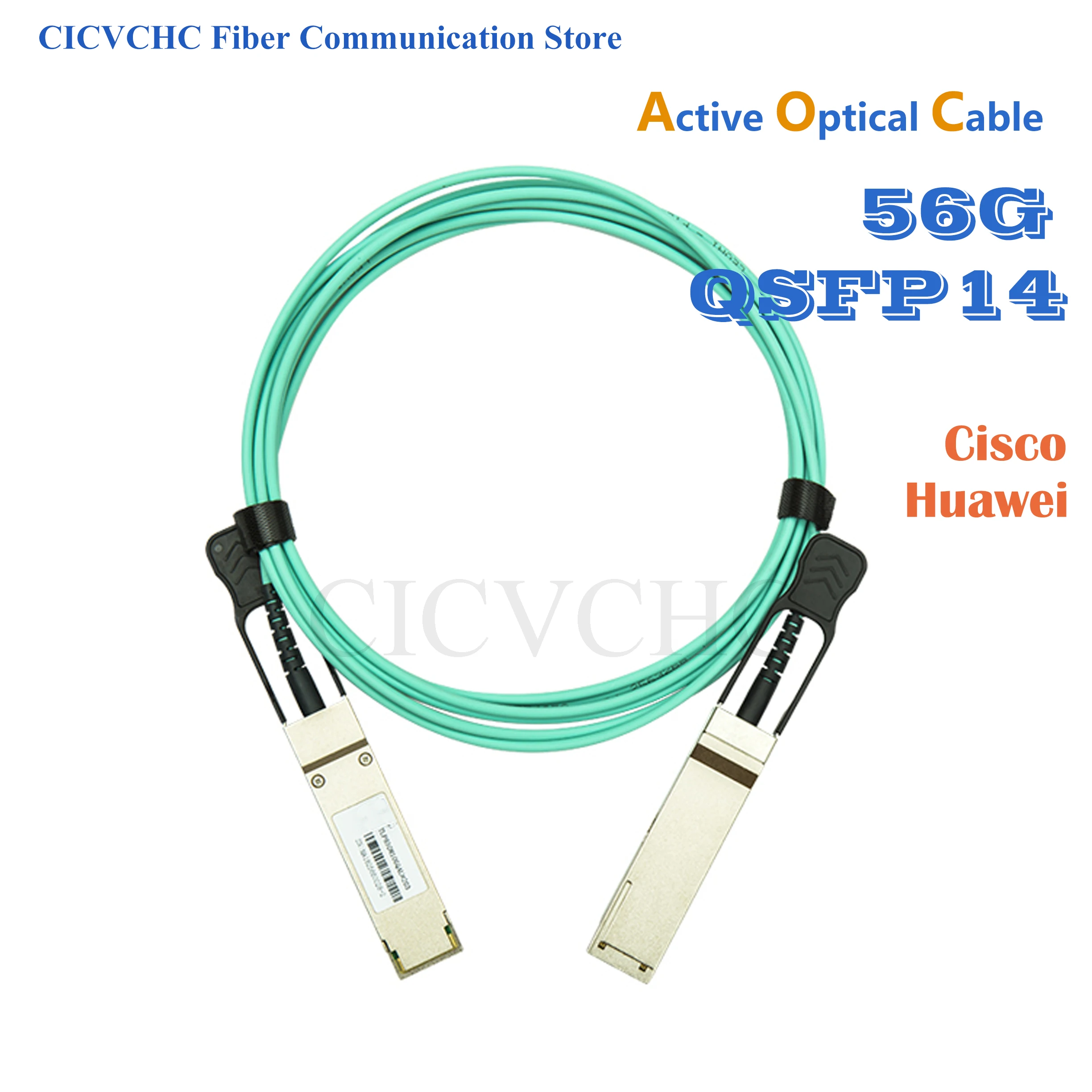 

56G QSFP14 (AOC) Active Optical Cable for Huawei, Cisco from 1m to 100m