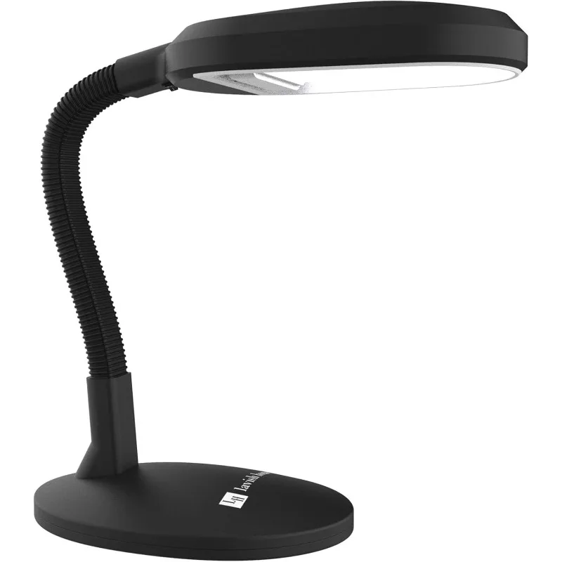 

Lavish Home 72-0893 Natural Sunlight Desk Lamp with Adjustable Gooseneck Arm-for Reading and Crafting, 26", Black