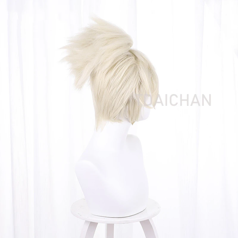 Identity Ⅴ Naib Subedar Explosive Split Ponytail Cos Wig Creamy Golden High Temperature Wire Wig Halloween Cos Party