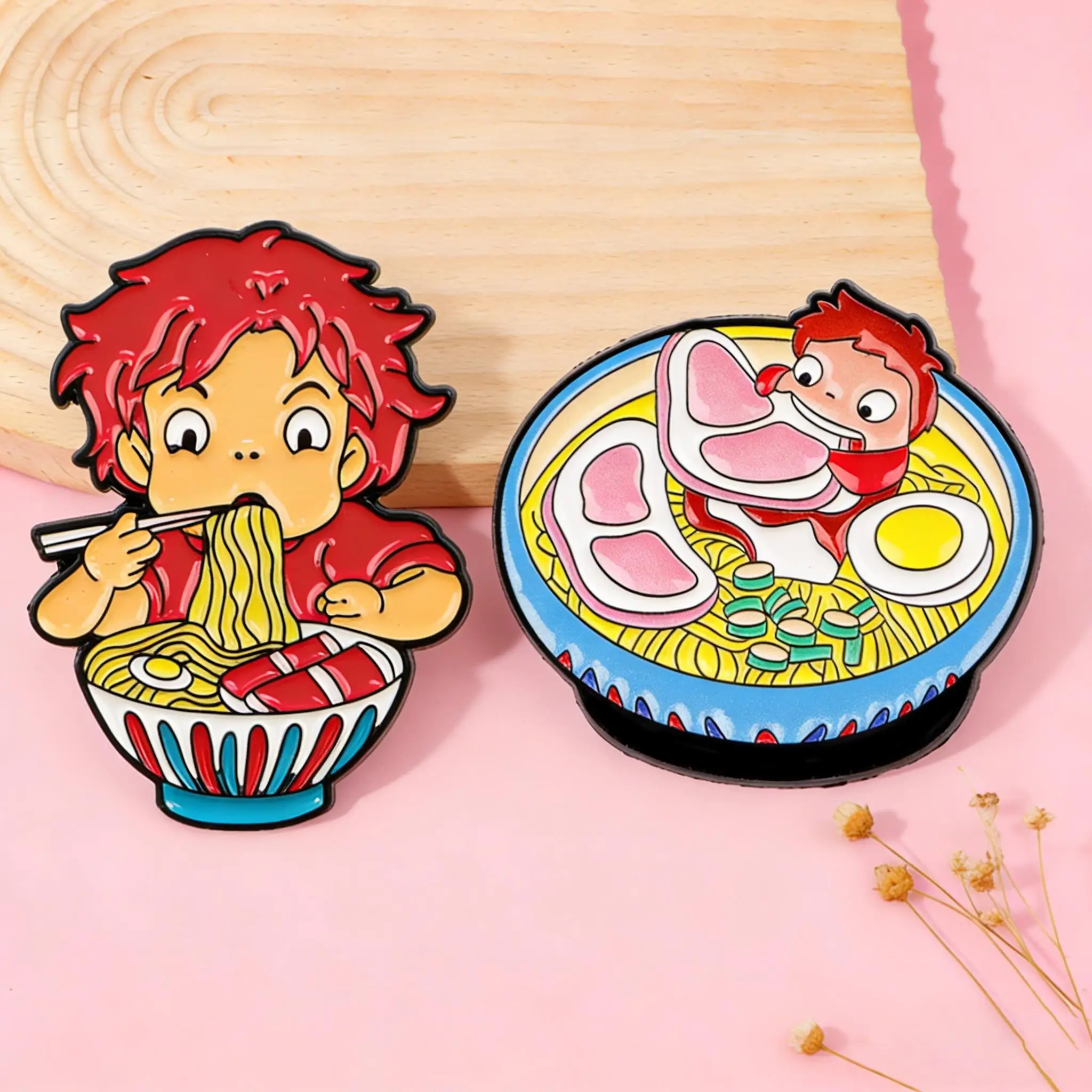 2er-Set niedliche Emaille-Anstecknadeln für Mädchen, Anime-Broschen für Rucksäcke, Hüte, Reversnadeln, Abzeichen für Fans, Geschenke, Cosplay-Zubehör, Spielzeug