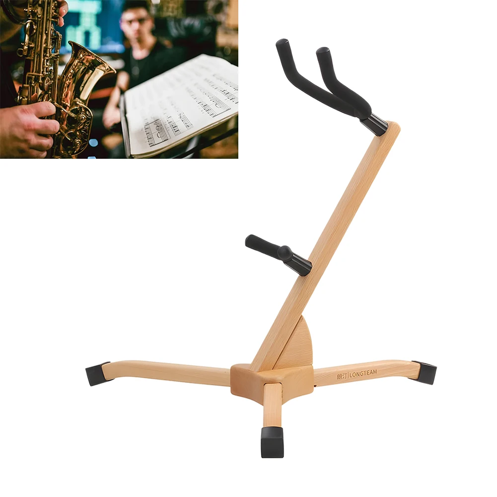 Saxophone Display Beech Alto Saxophone Stand Wooden Contact Parts Convenient To Carry Easy To Use For Alto Saxophone