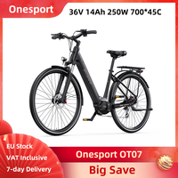 Onesport OT07 Electric Bike 250W 36V 14Ah 700*45C Tire Lightweight Trekking City Commuting Step-Thru E-bike Hydraulic Disc Brake