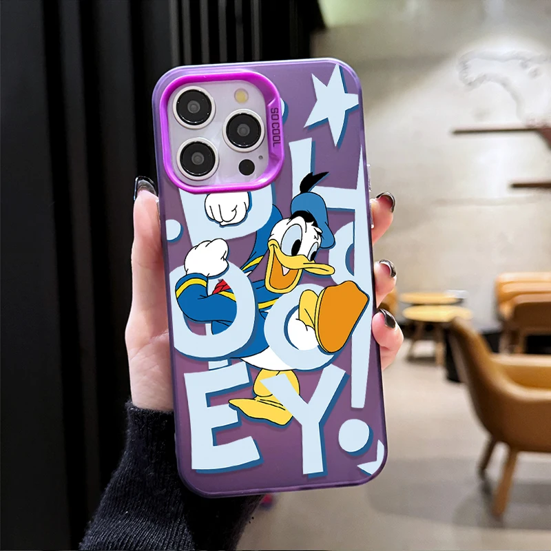 Couple Daisy Donald Duck Case for VIVO Y15S Y16 Y17S Y21 Y22S Y27 Y50 Y91 Y93 V23 V25 V27 V29 S1 Pro 5G Shockproof Back Cover