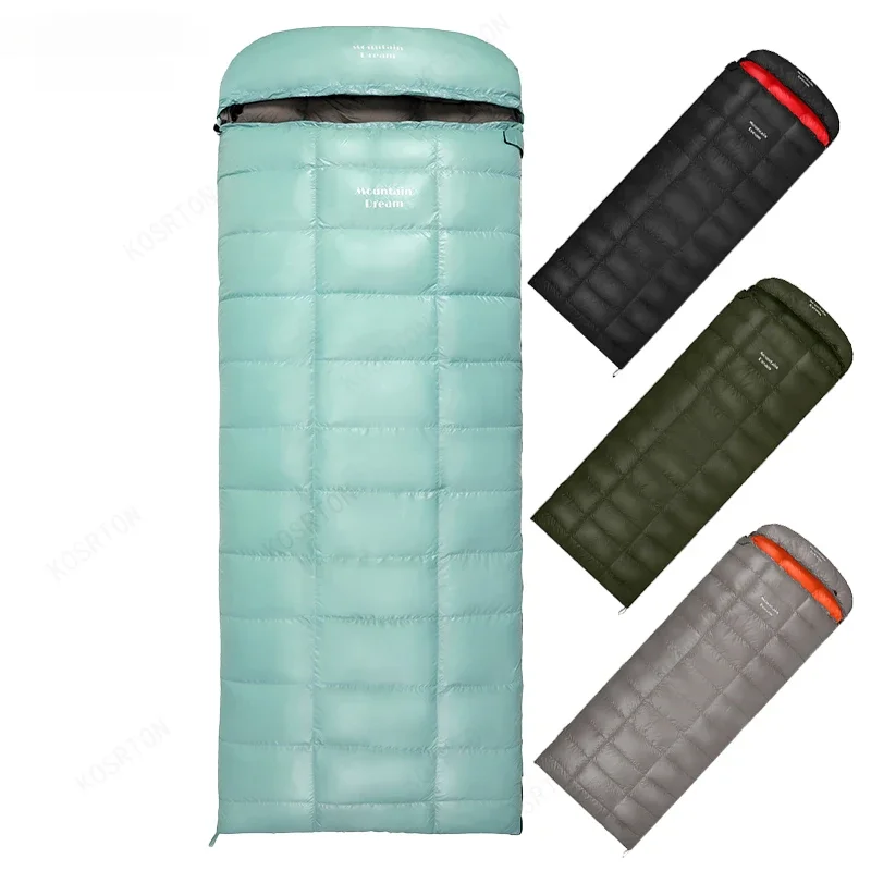 

Envelope-style Down Sleeping Bag Ultra-light Goose Down Waterproof Plus Size Winter Warm Travel Hiking Camping Sleeping Bag