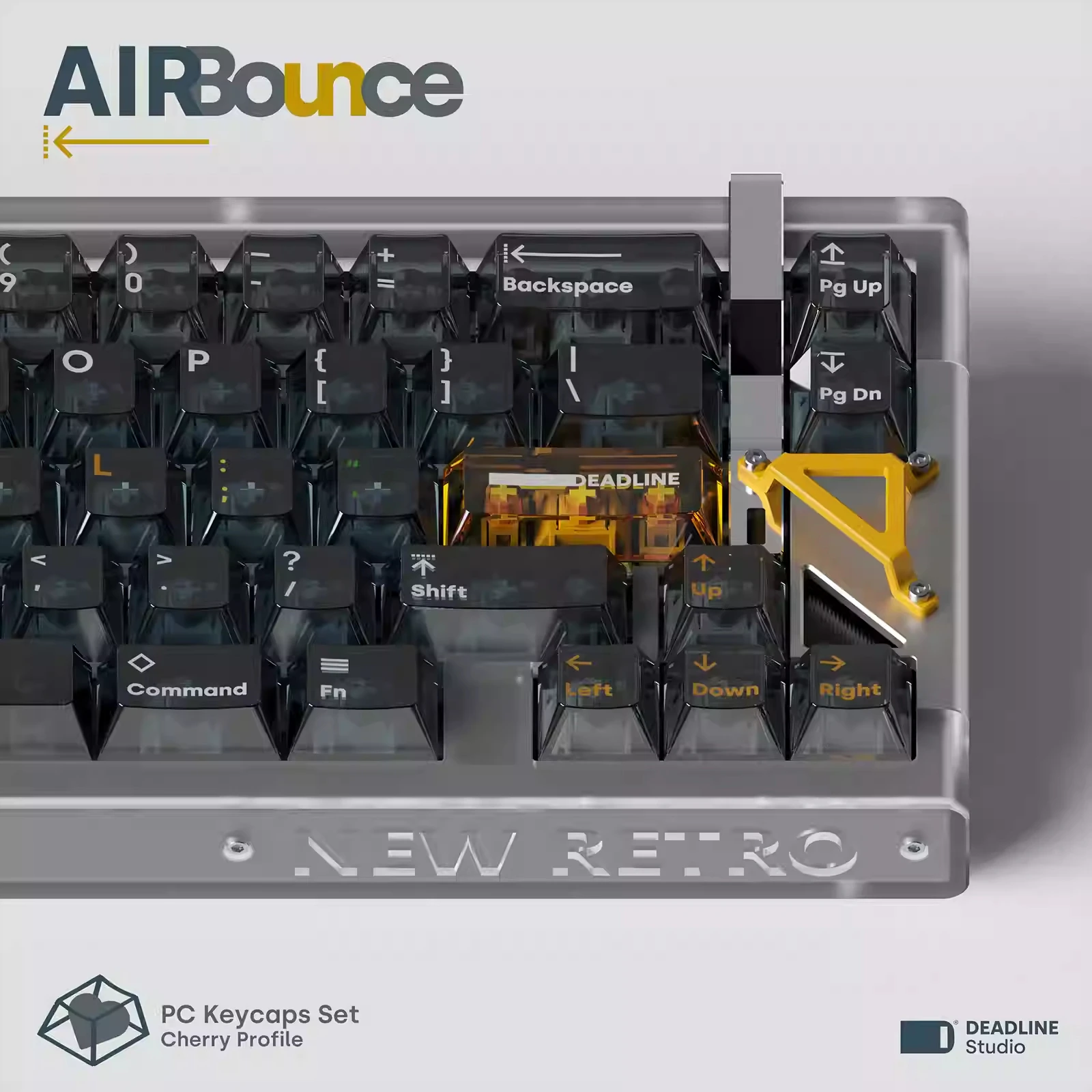 Deadline airbounce transparente keycaps altura original teclado keycaps base kit tampas conjunto personalizado para pc gamer acessórios