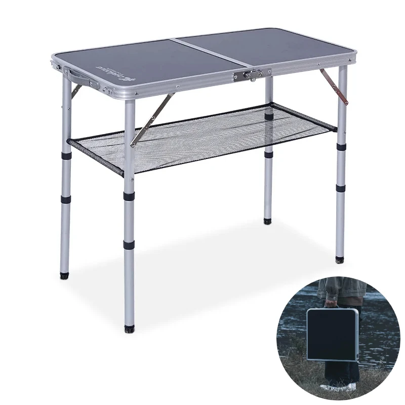 

Outdoor Camping Folding Table Portable Adjustable Height Aluminum Alloy Table for Travel Car Beach Fishing Barbecue Picnic