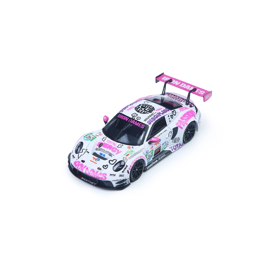 StarRace 1:64 Sports Car Diecast Alloy Model Pink White Race Livery Mini Simulation Vehicle Adult Hobby Display Collectible Toy view 6