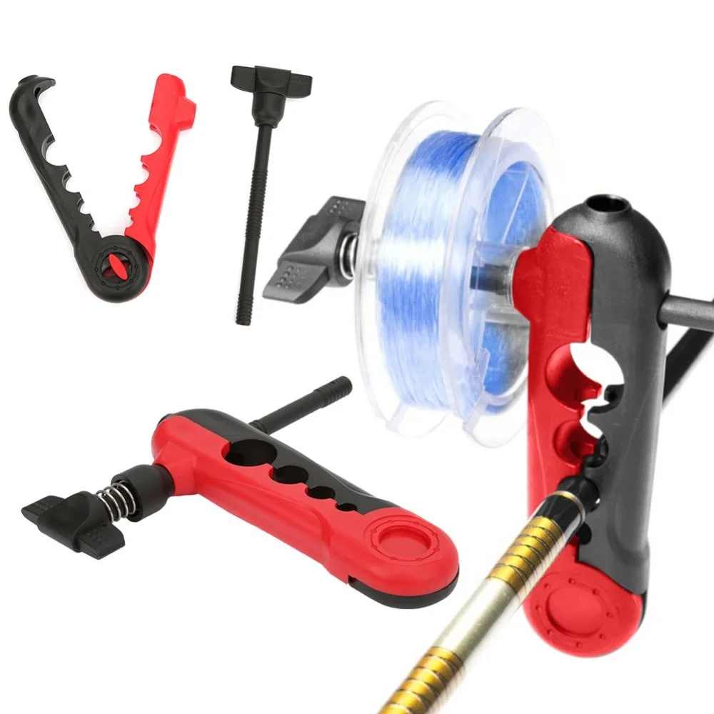 휴대용 미니 낚시줄 스풀러 분리형 조절 가능한 낚시줄 와인더 다기능 릴 와인더 낚시 액세서리
