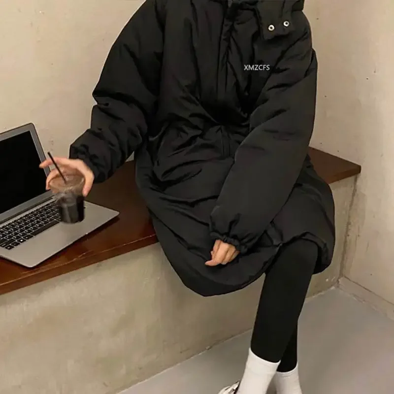 Women's Mid-length Coat Cotton-padded Jacket Korean Style Padded Jacket Loose Pie To Overcome  New Winter Down Padded Jacket