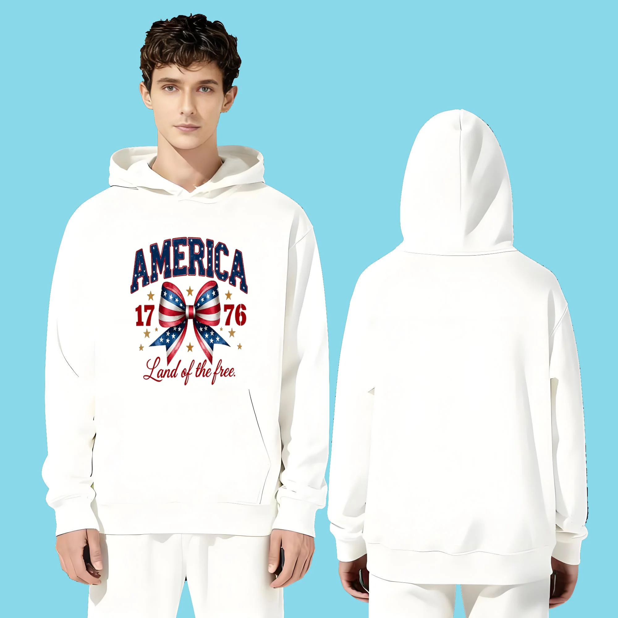 

The latest casual fashion 330-gram heavyweight hoodie for men and women in 2025 featuring national flag element prints
