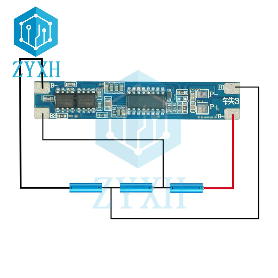 BMS 3S 5A 9V LiFePO4 Battery Packs Charge Board Common Port Short Circuit Protection with Nickel Belt For Power Bank Charging