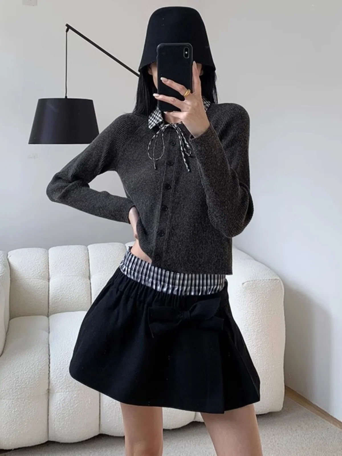 

Ele Knitted Sweater Coat with Collar for Women Long Sve Commute Sle Regular Length Wool Blend Color Blo Design