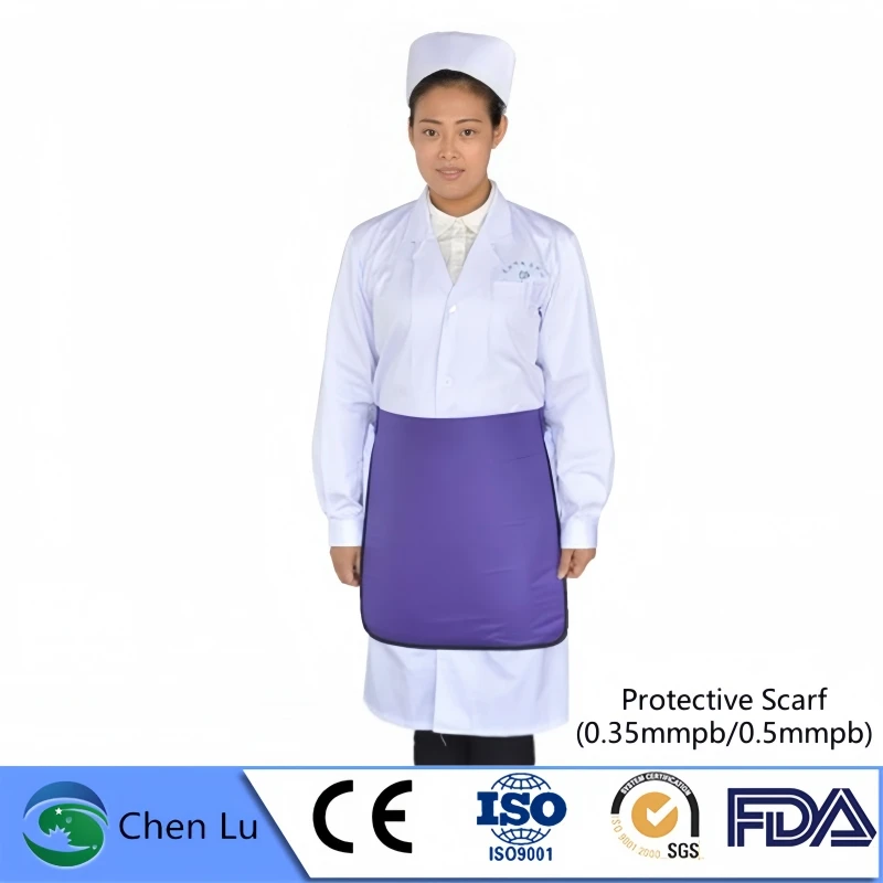 Genuine Adult gonadal radiological protection 0.35mmpb/0.5mmpb half lead apron x-ray protective lead square scarf ﻿
