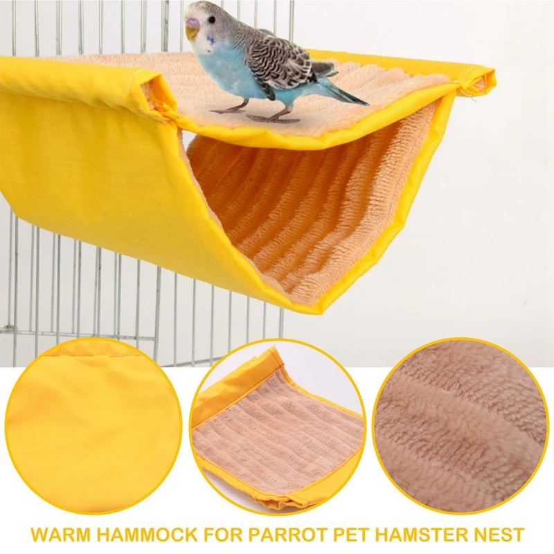 Winter Warm Bird Nest Bed Hanging Hammock Snuggle Hut Parrot House Tent Toy Bird Cage Perch For Parakeet Budgies