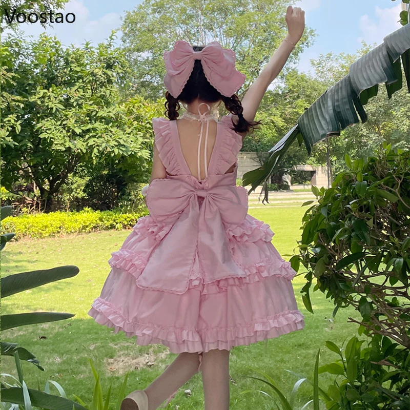 Vestido de princesa Jsk Lolita gótica japonesa para mujer, Vintage, Kawaii, lazo, volantes, corazón, vestido antideslizante, dulce Y2k Punk, vestidos de fiesta para niñas