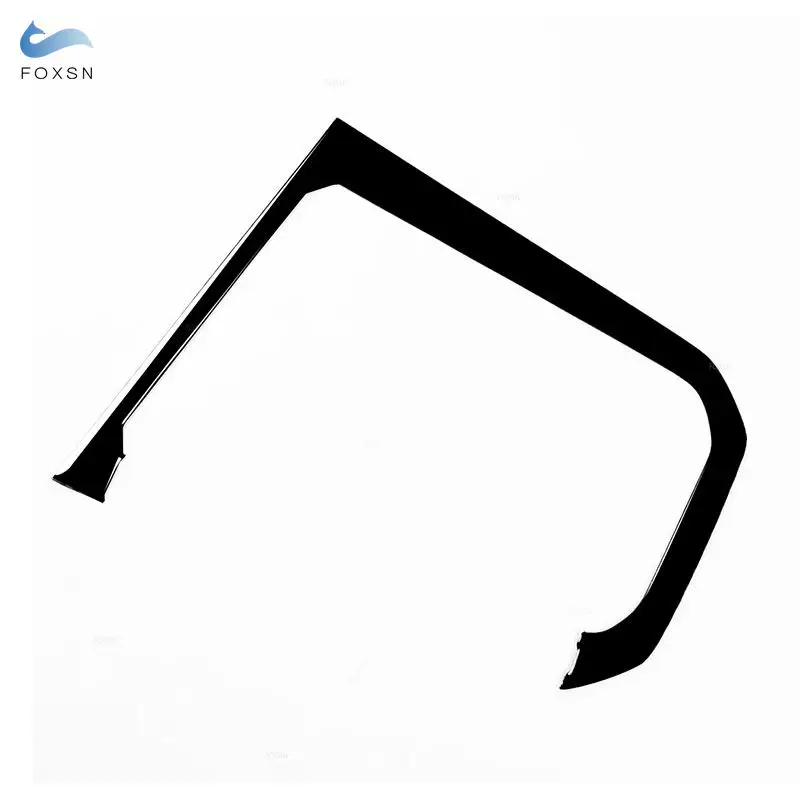 Car Accessories Gear Shift Panel Outer Frame Trim Sticker For VW POLO 2019 2020 2021 2022 2023 2024 2025 Piano Black