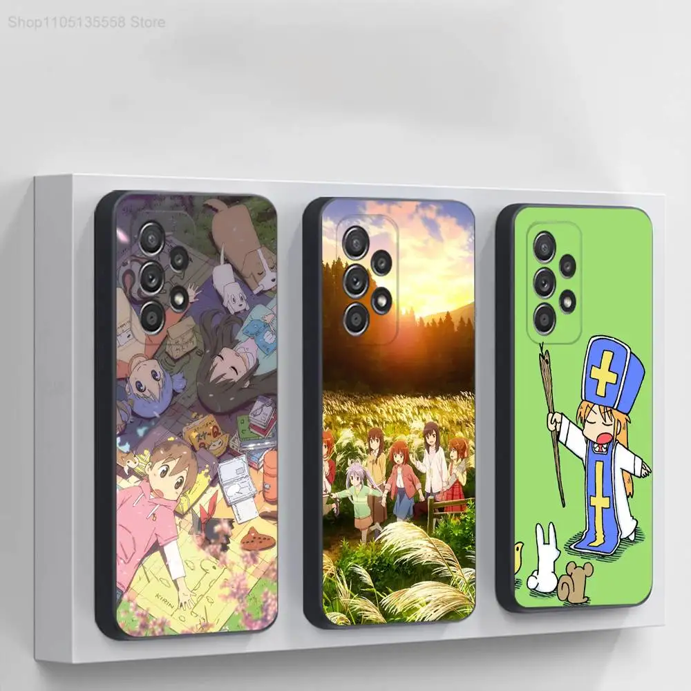 

NichijouS Phone Case For Samsung S 25,24,23,22,30,21,10,9,Ultra,Plus,Lite,FE,4,5G Black Soft Case