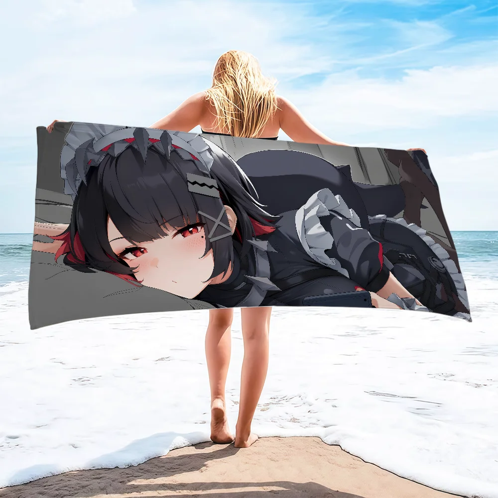 game Ellen Joe Zenless Zone Zero Shark cute Towel soft Dry Beach Towels Trip Towel swim Summer Vacation bathing Pool Camp Gift