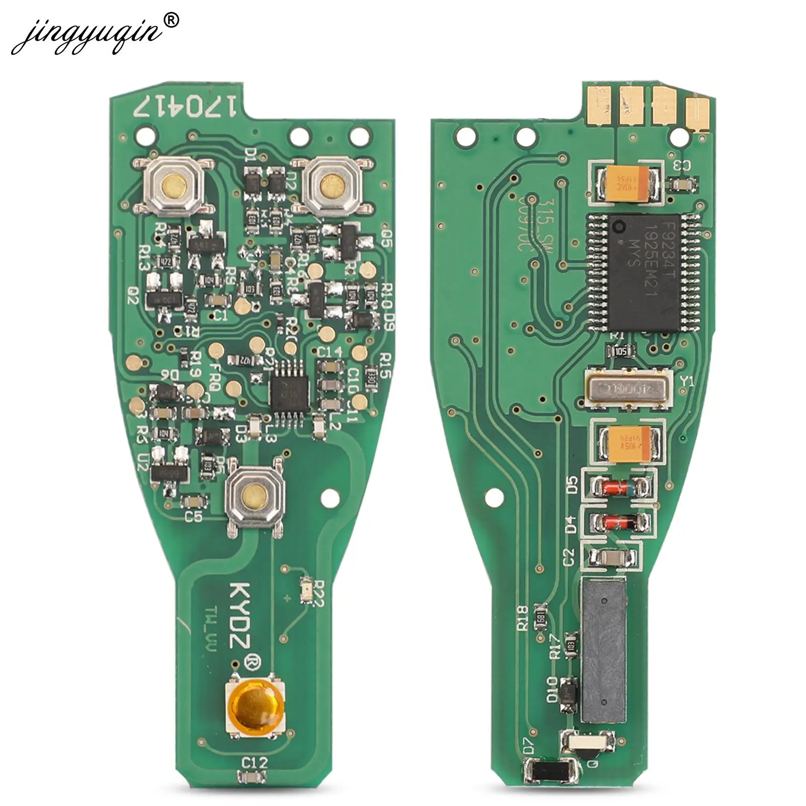 Jingyuqin NEC Kunci Mobil Remote Fob 315/433Mhz untuk Mercedes Benz C E S Class CLS W166 W169 W203 W204 W210 W211 W118 W171 W172 W220