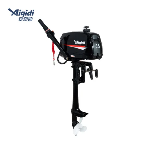 เรือ T3.5เครื่องยนต์ aiqidi แบบมือหมุน3.5HP 2จังหวะเอียงด้วยตนเองเครื่องยนต์ติดท้ายเรือ