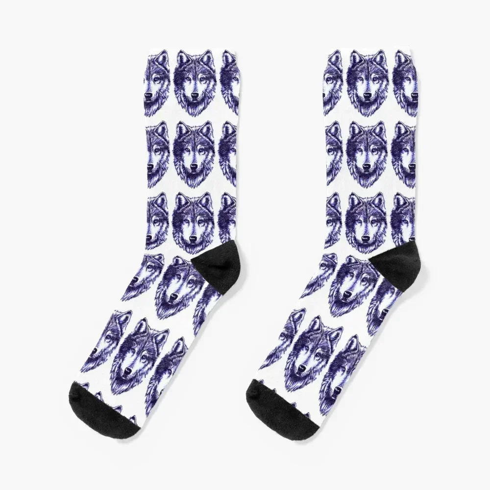 

Timber Wolf - Blue Socks happy cycling valentine gift ideas Socks Woman Men's