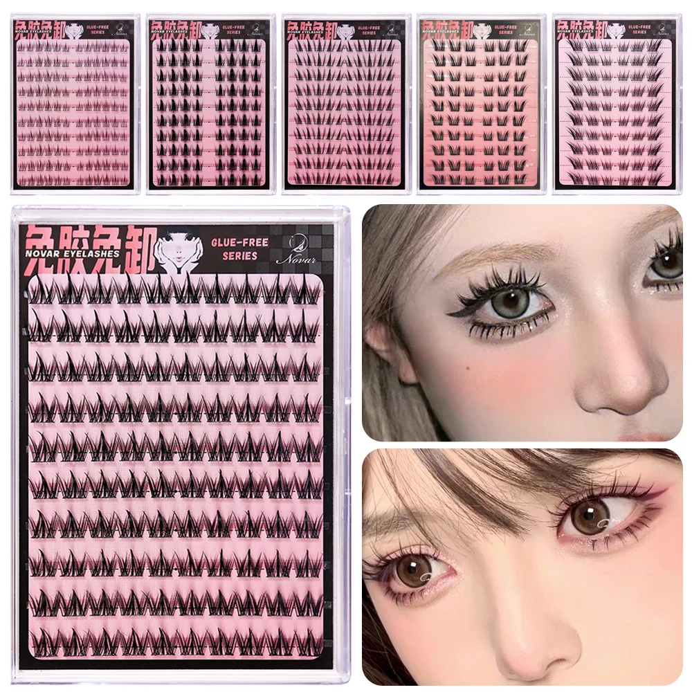 New 5D False Eyelashes DIY Anime Eye Fluffy Thick Eyelashes Extension Self-adhesive Glue-free Glue Free DIY Eyelashes
