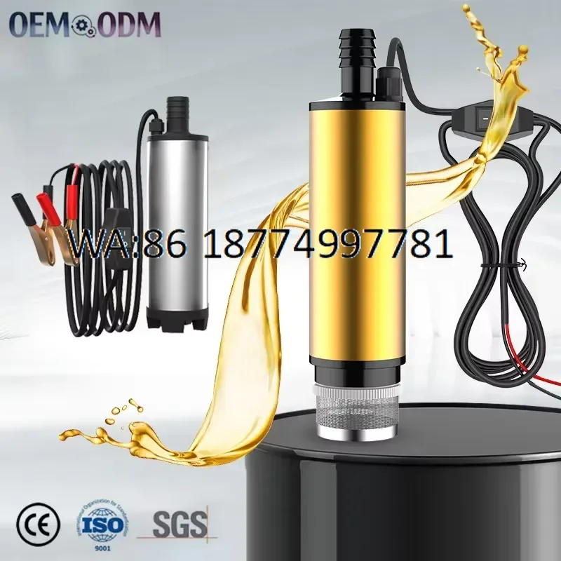 custom Portable 12V 24V Mini Submersible Fuel Transfer Pump for Oil Water