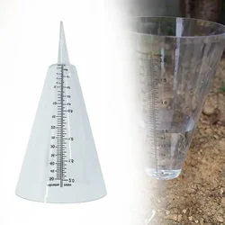 1 Pcs Rain Meter 50mm Max Measure Range Cone Rain Cup Fence Deck Building Garden Plug-in Transparent Rain Gauge