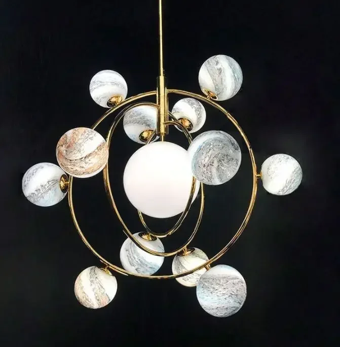 

Nordic modern minimalist style warm bedroom star chandelier creative children's room living room corridor porch clothing store c