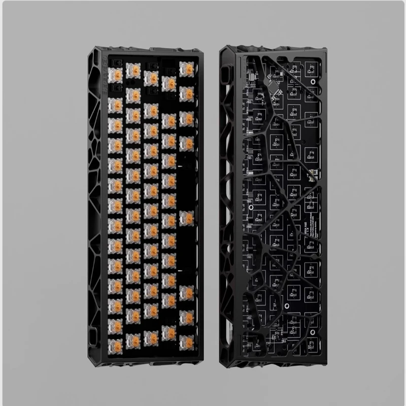 

Holy60 Skeleton Shell gh60 Aluminum Alloy Custom Mechanical Keyboard Cases for GH Magnetic Switches Wooting60HE Accessories