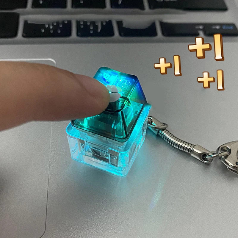 Decompression Keychain Mechanical Keyboard Button Keyring Fingertip Key Cap Pendant Antistress Toy