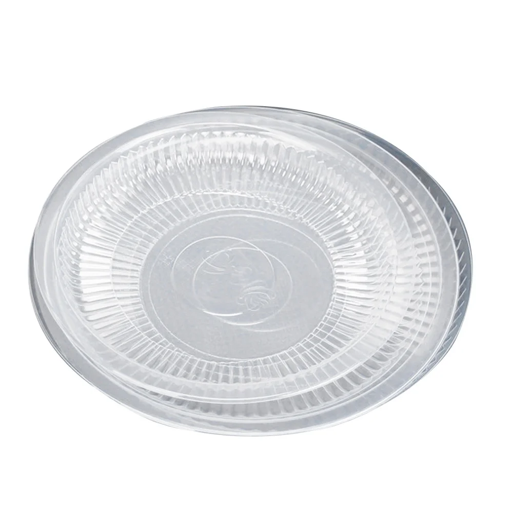 

30Pcs Clear Plastic Round Serving Dish Small Size Light Strong Drop Resistant Cake Fruit Dessert Tray for Party Outdoor Use