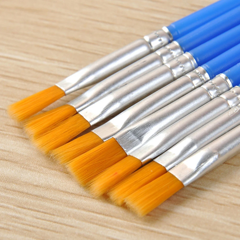

48pcs Nylon Paint Brushes Oil Brush Set Wood Handle For Acrylic Gouache Face Drawing School Art Home Use Painting Set Oil