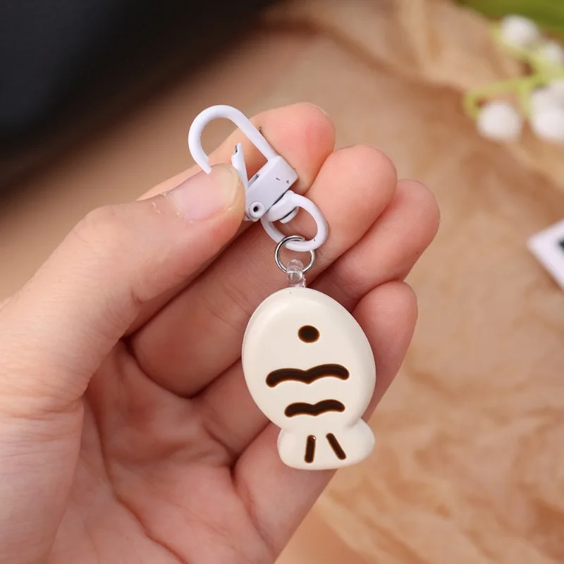Cute Little Cat Keychain Creative Fish Cat Resin Cartoon Doll Pendent Fashion Bag Accessories for Kids Couple Gift Car Keyring