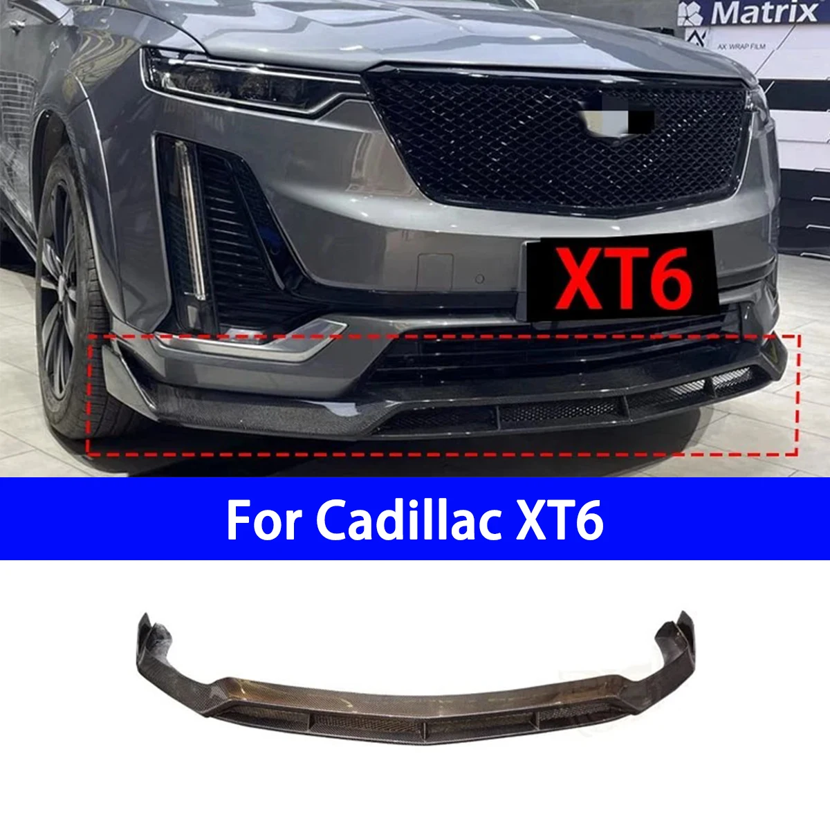 

Передняя губа для Cadillac XT6, задняя губа, заднее крыло, V-образный капот двигателя, задний спойлер из углеродного волокна, модель MT Surround