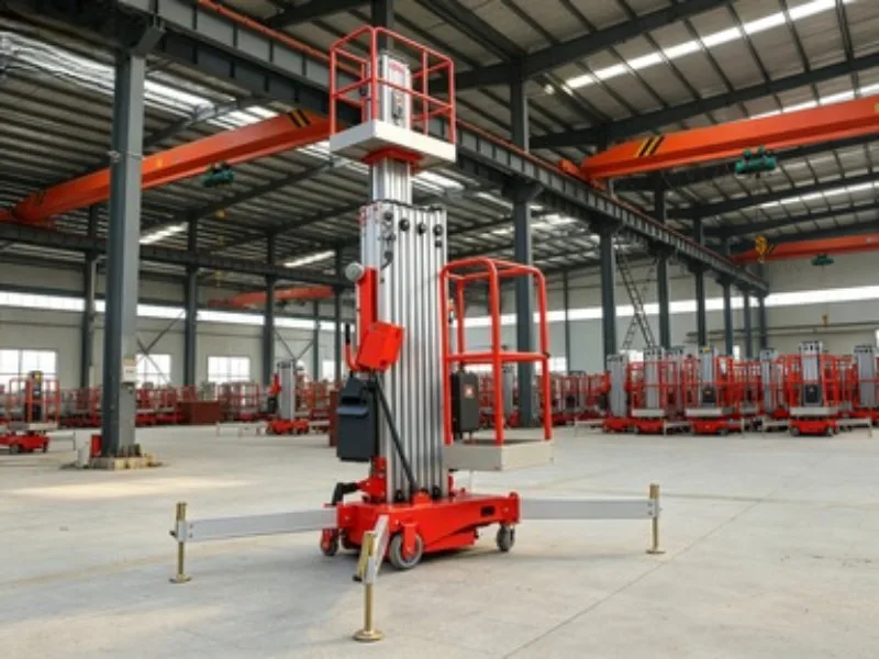 Single Mast Hydraulic Aluminum Lifting Platform Portable Aluminum Mast Lifting Platform 250kg Vertical Lift Compact Structure