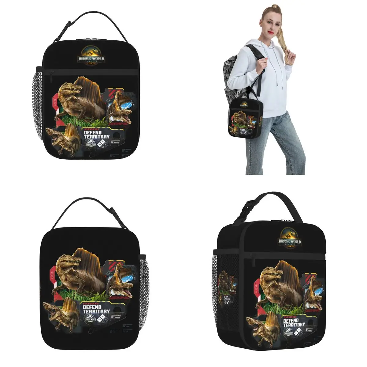 الجوراسي ولادة جديدة شعار الفيلم العالم معزول حقيبة الغداء 2025 أكياس حاوية الغذاء المحمولة برودة صناديق الغداء الحرارية للعمل #2