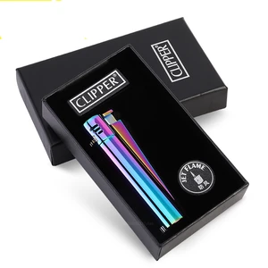 CLIPPER-Butane غاز ولاعة الشعلة النفاثة ، عجلة طحن معدنية ، اكسسوارات تدخين السيجار ، أدوات رجالية ، هدايا ، أصلي ، إسبانيا أفضل 12 مقص ولاعة مبيعات - رقم 4