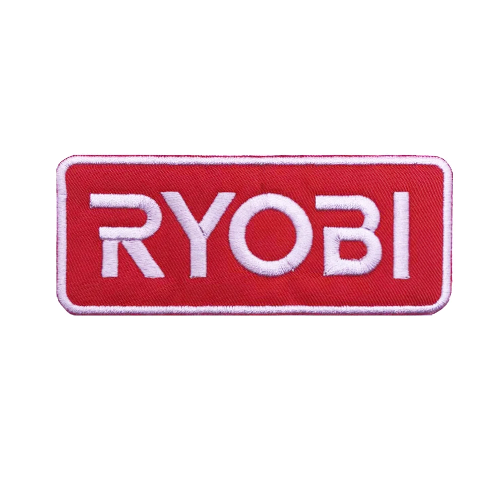 1PC RYOBI  Patch Stripes Badge Tags Chevrons Military Armband Iron On Or Hook Loop Embroidered