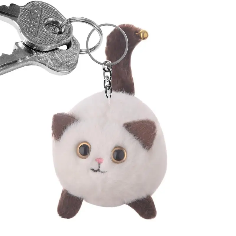 Windup Plush Toy Windup Pull String Stuffed Plush Toy Cat Crystal Cotton Plush Doll Pendant for Car Keys Mobile Phones Bags gift