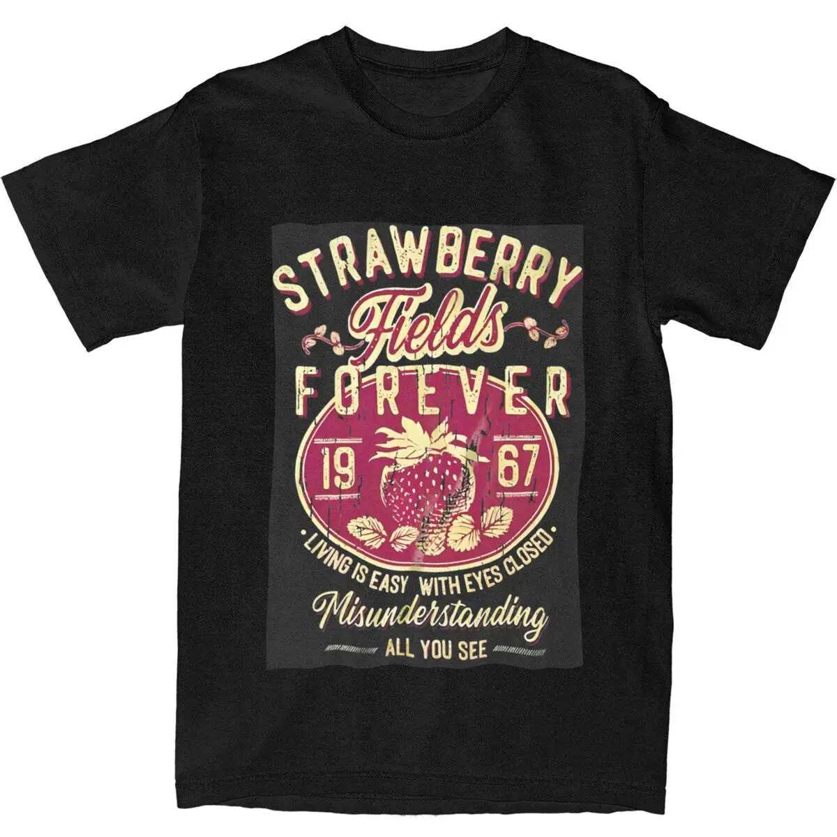 Strawberry Fields Forever Merch T Shirt Cotton Tee Fashion B-Beatles T-shirt Clothing