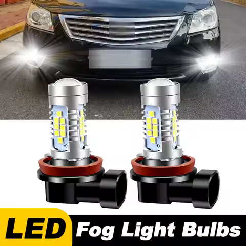 2pcs For Toyota CAMRY 6Th 7Th Gen 2007-2010 2011 2012 2013 2014-2017 Car LED Front Fog Light Blubs H11 H8 Lamp 6000k Accessories