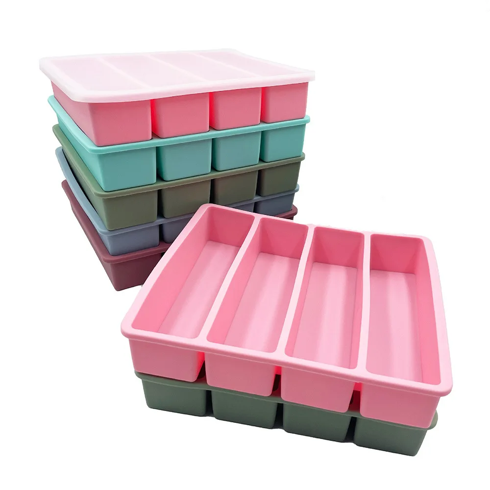 Easy Release Ice Cube Mold Food Grade Silicone Ice Cube Square Tray Mold DIY Ice Maker Ice Cube Tray Food Freezing Molds