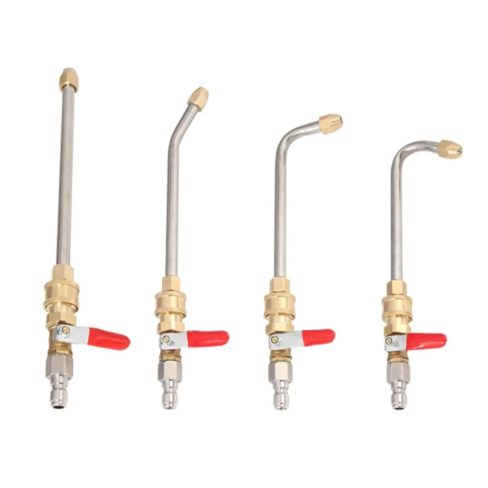 High Pressure AC Cleaning Spray Bar With Valve Switch Extension Rod For Car Wash And Window 1/4 Quick Connect Tool