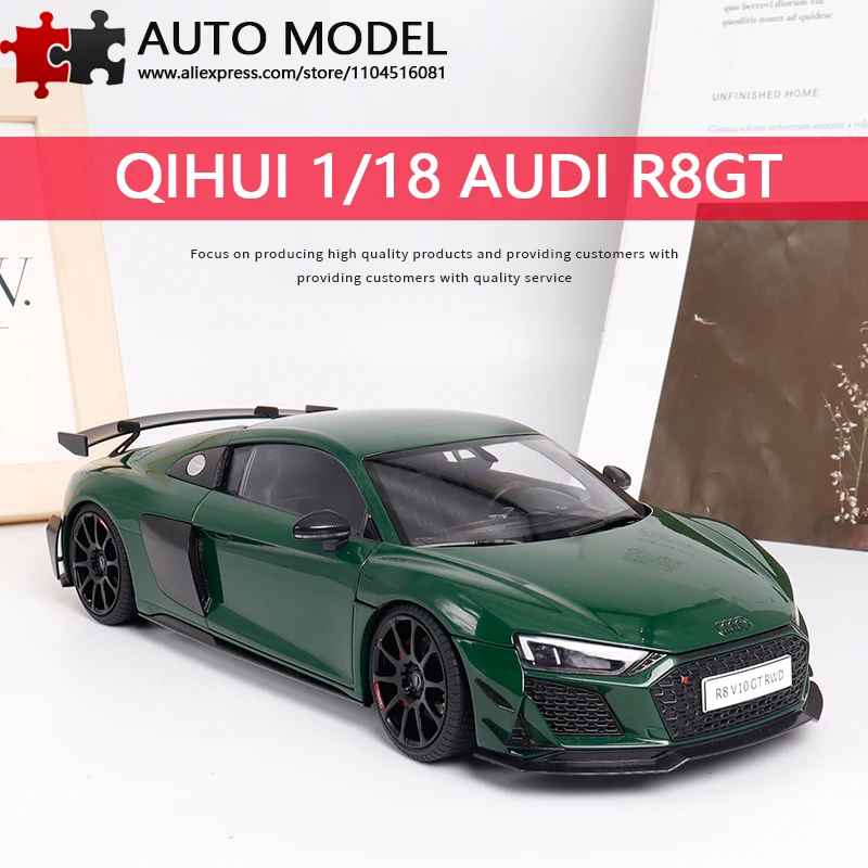 

Audi R8 GT Rwd V10 2022, коллекционные предметы с открытой дверью, 1:18, статическая имитация, металлическая модель автомобиля, подарочная коллекция, дисплей