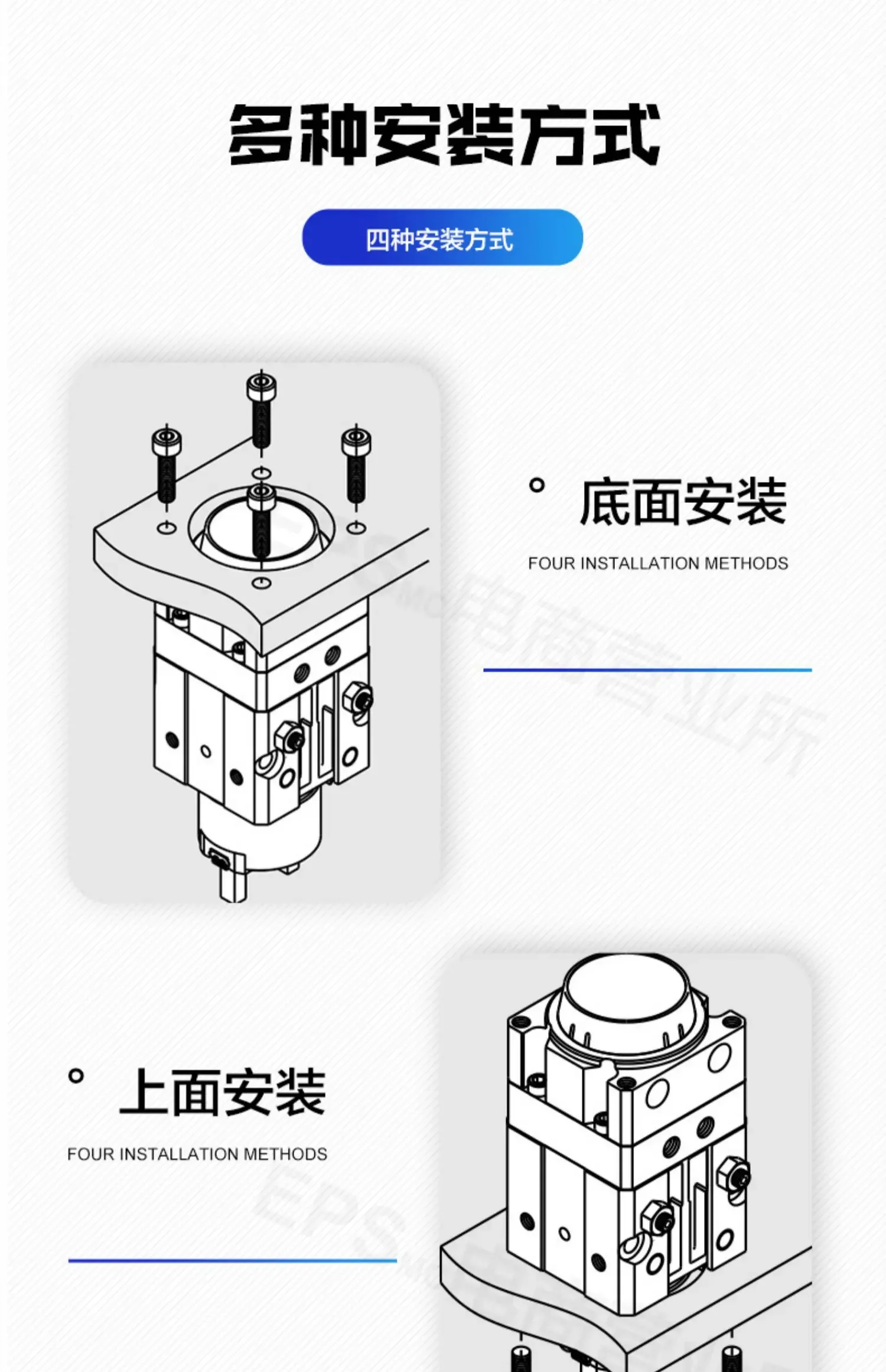 SMC type swing rotating finger cylinder with claw MRHQ10D/16D/20D/25D-90S/180S-N